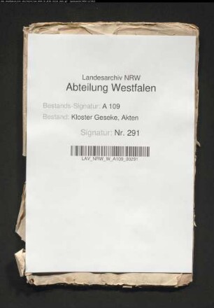 Prozeß Stadt gegen Stift Geseke wegen Kollation der Pfarrstelle an St. Petri.