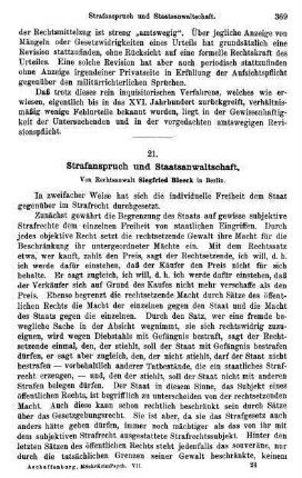 369-374, Strafanspruch und Staatsanwaltschaft