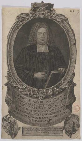 Bildnis des Iohann Andreas Gleich