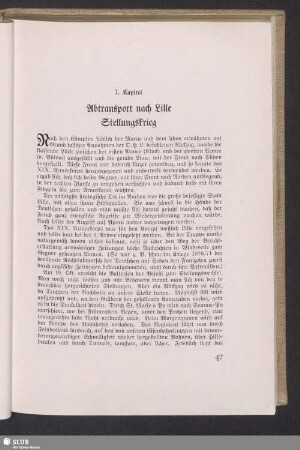 7. Kapitel. Abtransport nach Lille. Stellungskrieg