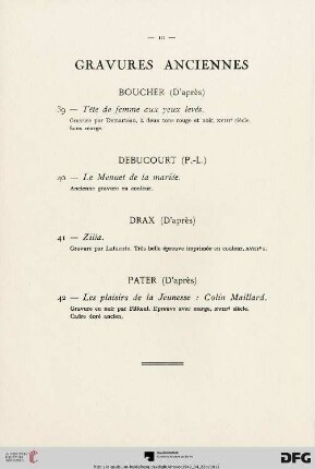 Gravures anciennes (Nr. 39-42)