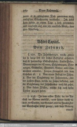 Achtes Capitel. Vom Zahnweh