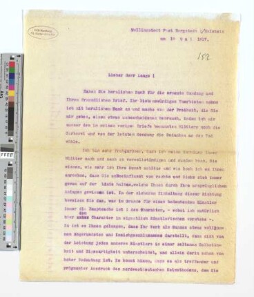 Brief an Wilhelm Laage