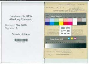 Entnazifizierung Johann Dorsch , geb. 18.07.1891 (Polizeibeamter)