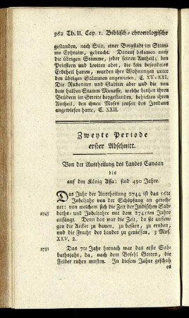 Zweyte Periode erster Abschnitt. - Dritter Abschnitt.
