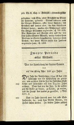Zweyte Periode erster Abschnitt. - Dritter Abschnitt.