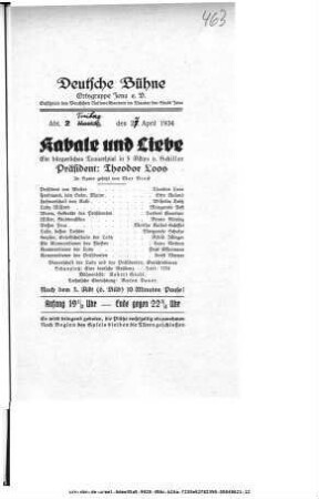 Kabale und Liebe