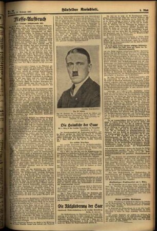 Zweite Ausgabe vom Mittwoch, den 27. Februar 1935.