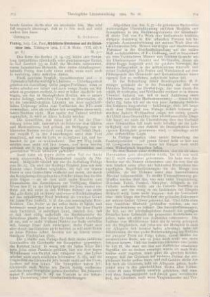 703-706 [Rezension] Fiebig, Paul, Altjüdische Gleichnisse und Gleichnisse Jesu