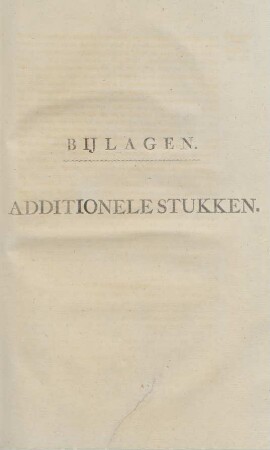 Additionele stukken