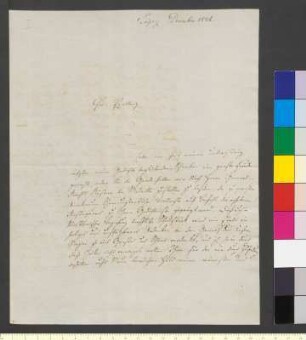 Brief von Gerhard, Christoph Wilhelm Leonhard an Goethe, Johann Wolfgang von