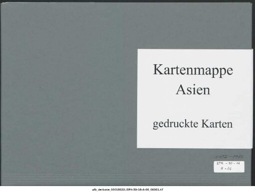 China, Chinesisches Reich, ganz und größere Teile : 1907-1910 : Kartensammlung