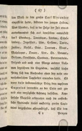67-78, Es ware dieser heldenmüthige Prinz dem ...