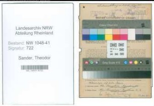 Entnazifizierung Theodor Sander , geb. 10.03.1898 (Polizist)