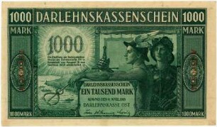 Geldschein, 1.000 Mark, 4.4.1918