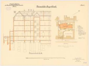 Rheinische Friedrich-Wilhelms-Universität Bonn Augenklinik: Lageplan 1:500 Längsschnitt 1:100