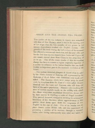 Assam and the India Tea Trade.
