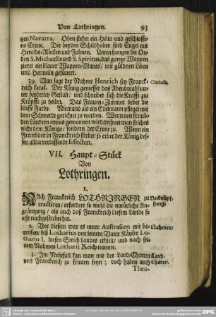 VII. Haupt-Stück Von Lothringen