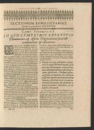Caput Appendicis I.