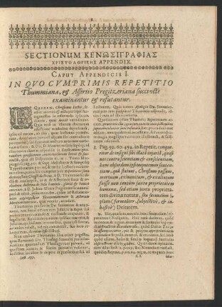 Caput Appendicis I.