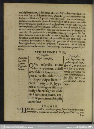 Aphorismus VIII.
