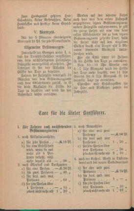 Taxe für die Kieler Bootführer.