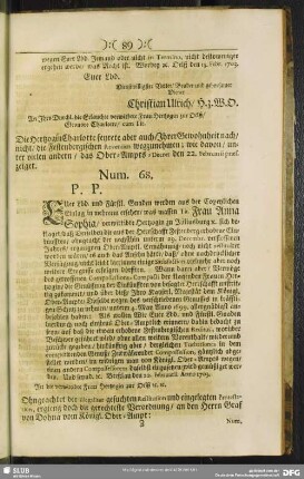 Num. 68. P. P.
