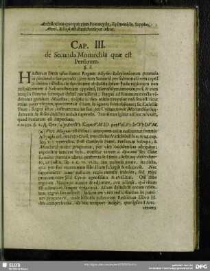 Cap. III. de Secunda Monarchia quae est Persarum