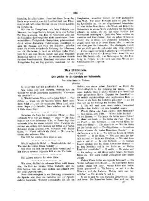 Das Erkennen : eine Lektion für die Oberstufe der Volksschule ; (Schluss)