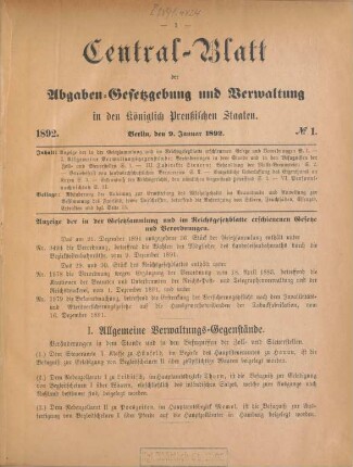 9. Januar-24. Dezember = No. 1-26