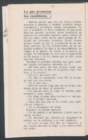 Lo que prometen los candidatos