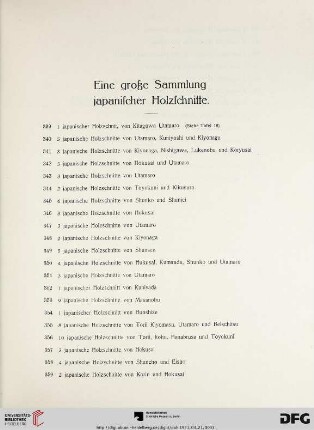 Eine große Sammlung japanischer Holzschnitte (Nr. 339-372)