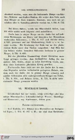 VI: Mineralwässer