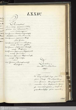 LXXIV., 26. Februar 1857