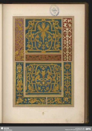 Gewebemuster. Ornamente im Stile der italienischen Renaissance