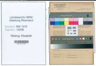 Entnazifizierung Elisabeth Reising , geb. 10.11.1920 (Kaufmaennische Angestellte)