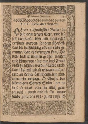 XXV. Gebet eines Krancken.
