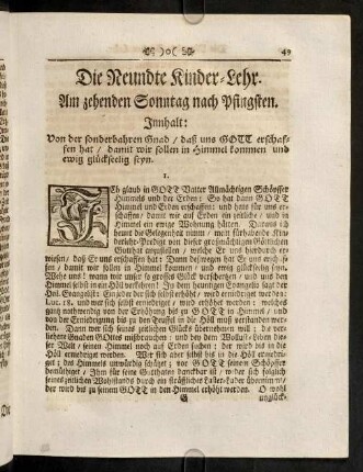 49-54, Die Neundte Kinder-Lehr