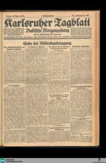 Karlsruher Tagblatt, Morgenausgabe