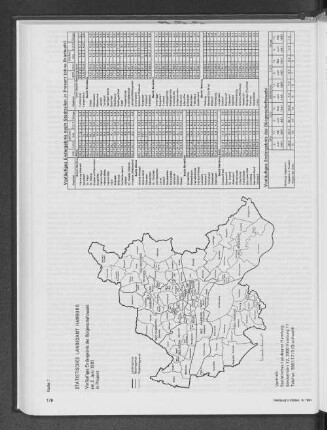 Vorläufiges Endergebnis der Bürgerschaftswahl am 2. Juni 1991 nach Stadtteilen in Prozent (ohne Briefwahl)