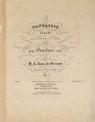 Fantaisie variée sur le Carnaval de Venise : composèe pour guitare seule ; op. 5