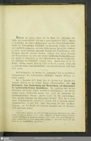 [Jahresbericht der Oekonomischen Gesellschaft im Königreiche Sachsen]