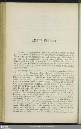 An die Eltern