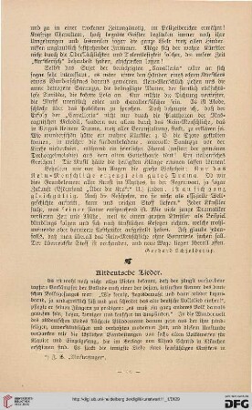 Altdeutsche Lieder