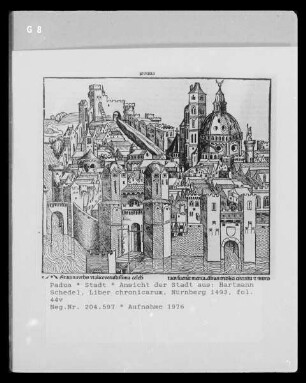 Liber Chronicarum & Schedelsche Weltchronik & Nürnberger Chronik — Ansicht von Padua, Folio 44verso