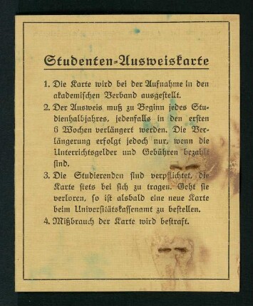 Studenten-Ausweiskarte