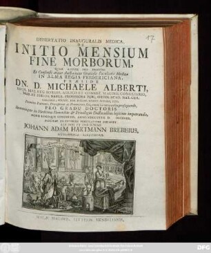 Dissertatio Inauguralis Medica, De Initio Mensium Fine Morborum