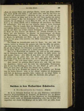 Umschau in dem Nassauischen Schulwesen : II. Die Verhältnisse der Lehrer ; (Schluß)
