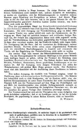 763-768, V. Zeitschriftenschau