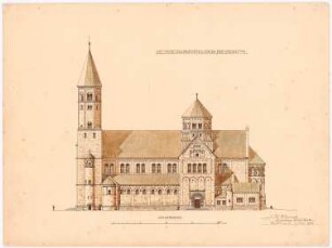 Kirche, Haren/Ems: Seitenansicht 1:200